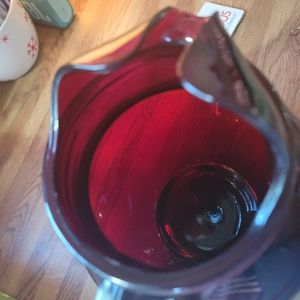 Ruby red pitcher
